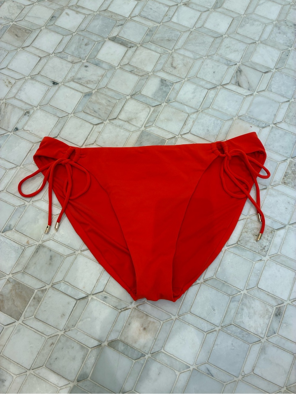 Robin Piccone Red Audrey Side-Tie Bikini Bottoms